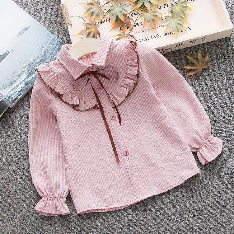 Striped Baby Lapel Shirt for Spring and Autumn
