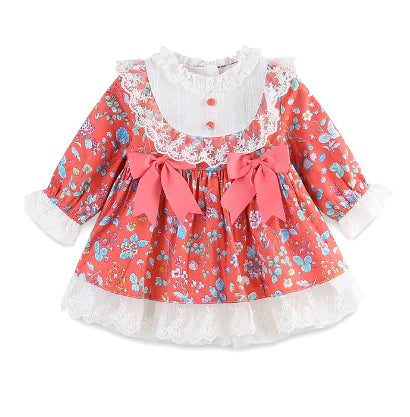 Christmas Baby Dress with Holiday Print Design