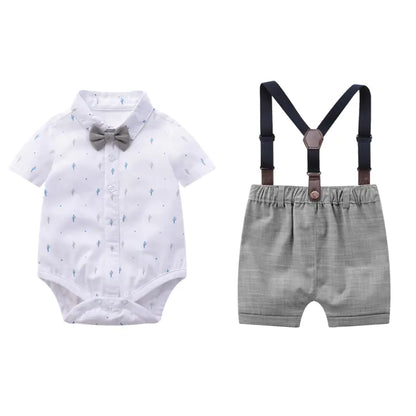 Spring/Summer Baby Boys' Short Sleeve Romper Outfit