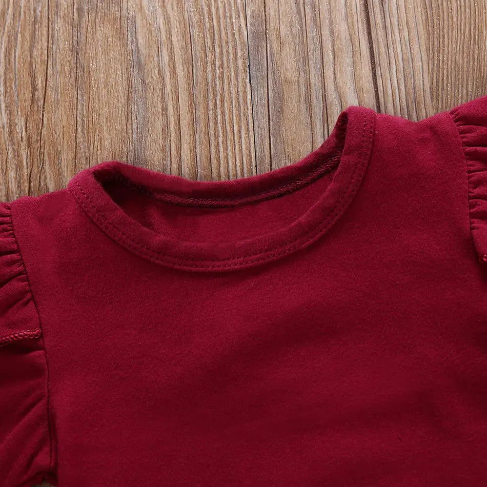 Baby Girl Floral Print Two-Piece Dress Set