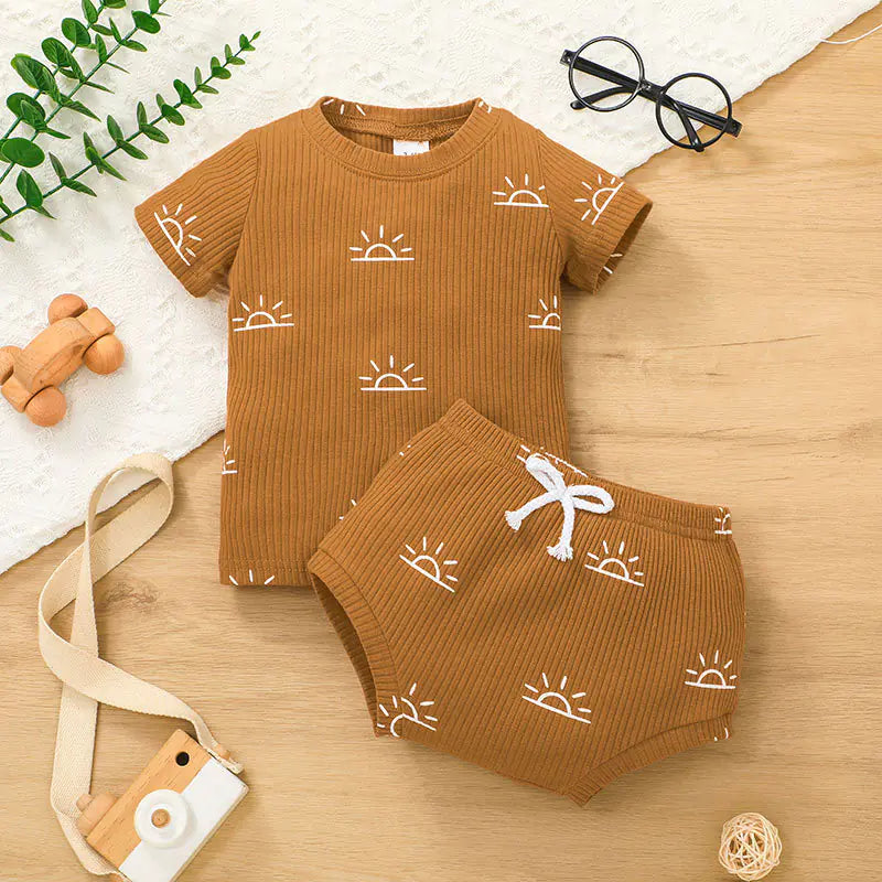 Baby Casual Romper Suit for Spring and Summer (2 PCs)