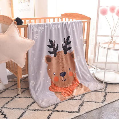 Cartoon Nursery Nap Blanket for Infants and Toddlers
