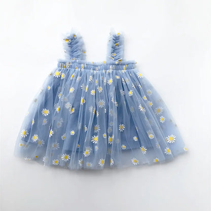 Summer New Girls' Embroidered Tulle Dress (Princess Style)