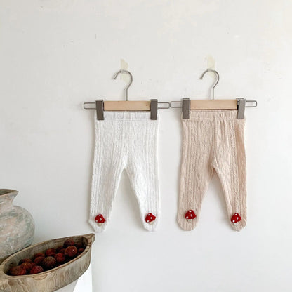 Cute Autumn Baby Mushroom Pattern Pantyhose