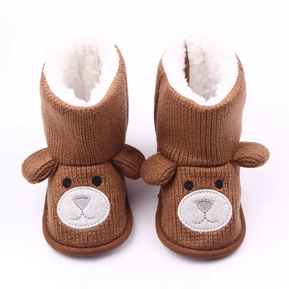 Knitted Fleece Baby Shoes, Toddler Booties, Kids Shoes