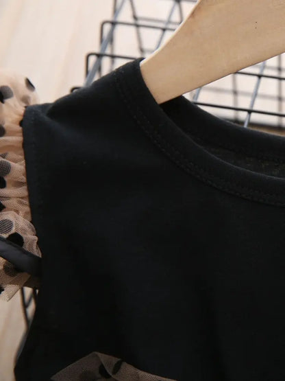 Girls Mesh Tulle Dress for Spring and Autumn Festivities
