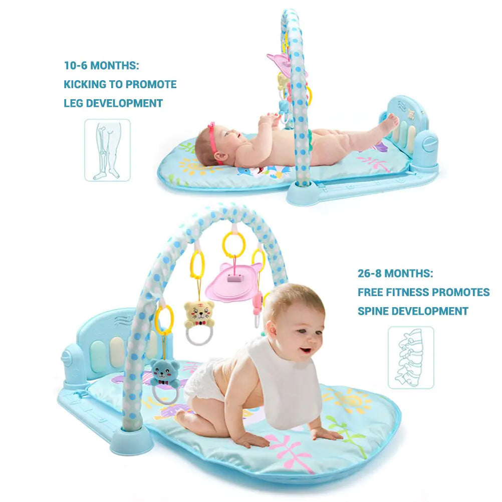 Baby Gym Play Mat with Piano and Music Toys