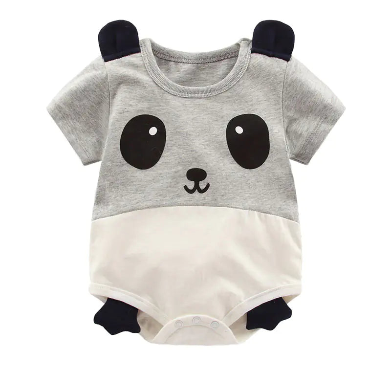 2019 Summer Baby Clothes Cute Panda Cow Romper Outfit