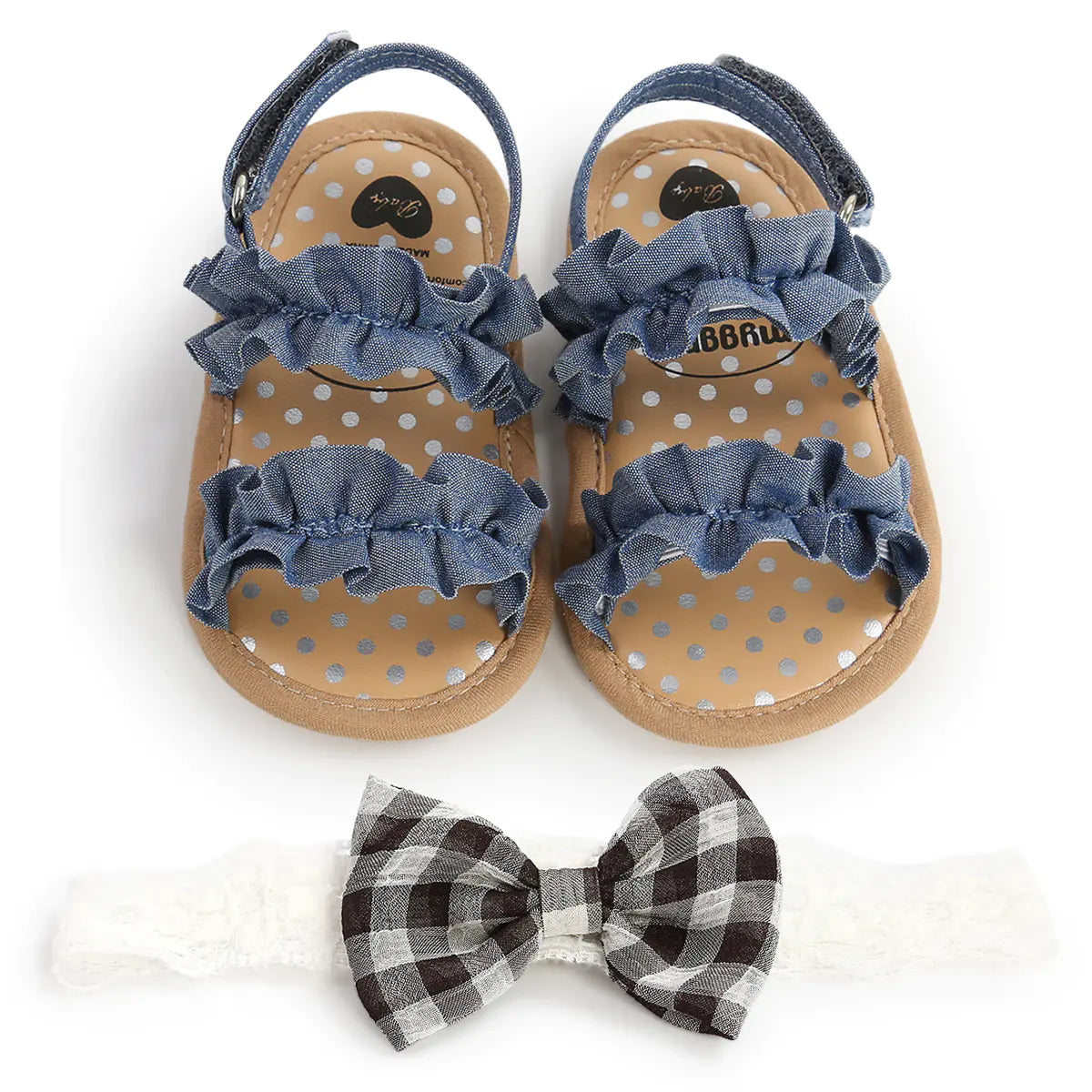 Lace Trim Baby Sandals for Toddlers and Infants