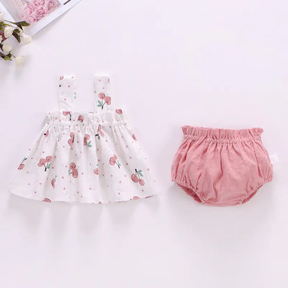2023 Baby Summer Dress Set for Girls 0-2 Years