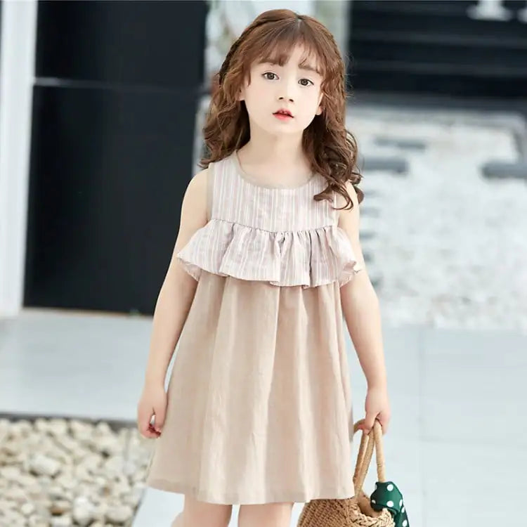 Sleeveless Ruffled Dress for Girls