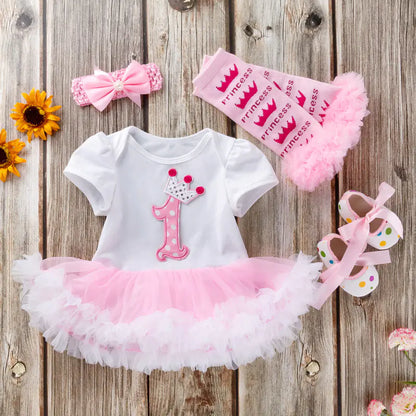 High-Quality Cotton Baby Pink Romper Dress