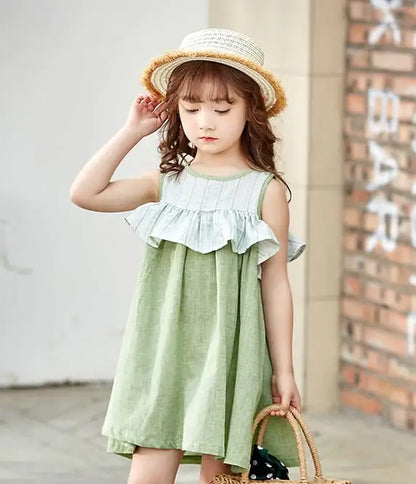 Sleeveless Ruffled Dress for Girls