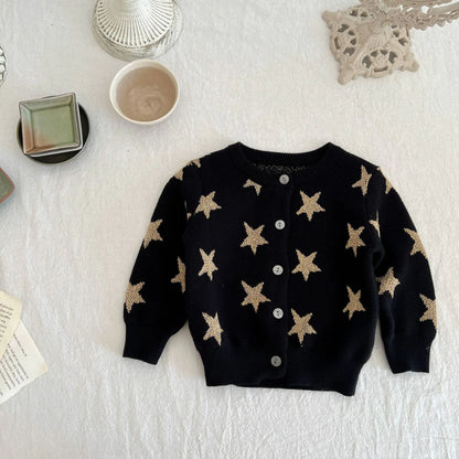 Baby Knitted Cardigan with Star Design for Ages 1-3