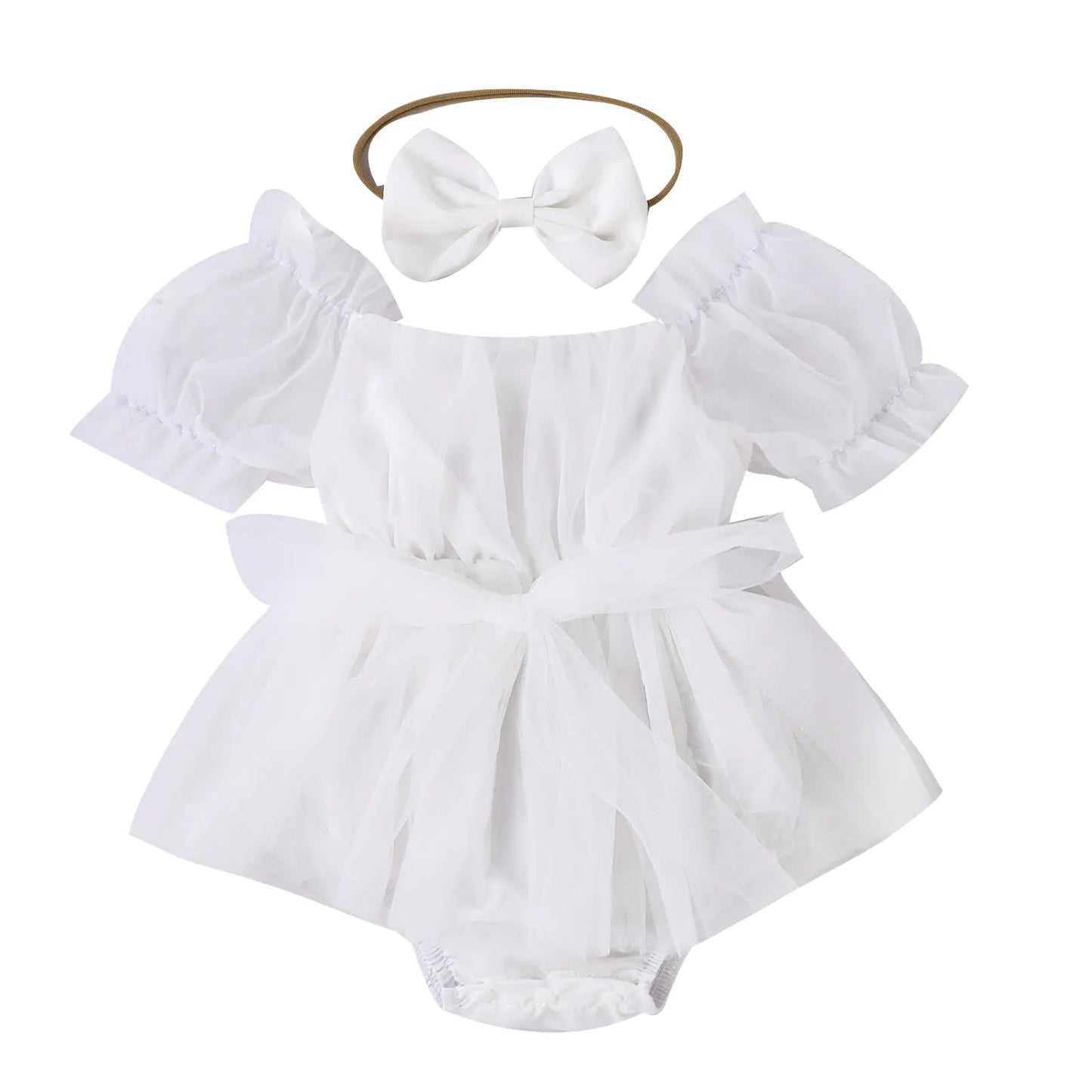 2023 Summer New European Style Baby Dress & Headscarf Set