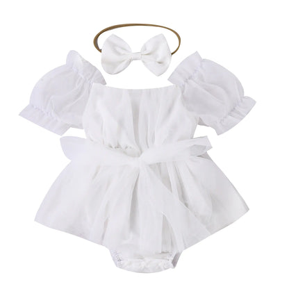 2023 Summer New European Style Baby Dress & Headscarf Set