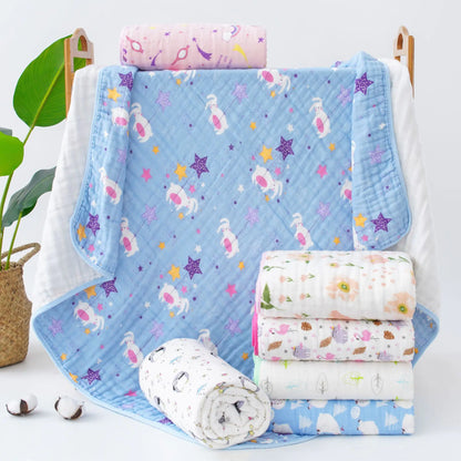 6-Layer Gauze Baby Blanket Cartoon Bath Towel