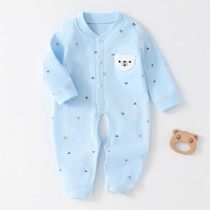 Pure Cotton Baby Jumpsuit for Spring and Autumn