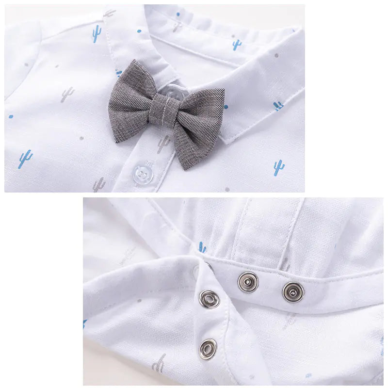 Spring/Summer Baby Boys' Short Sleeve Romper Outfit