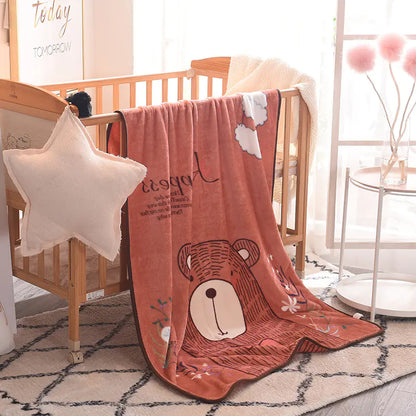 Cartoon Nursery Nap Blanket for Infants and Toddlers