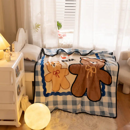 Cartoon Nursery Nap Blanket for Infants and Toddlers