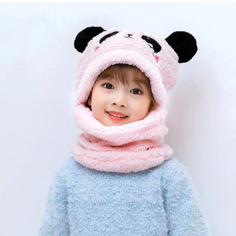 One-Piece Panda Ear Protection Baby Hat for Kids