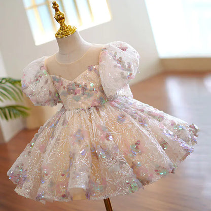 Sequined Piano Costume Dress for Girls