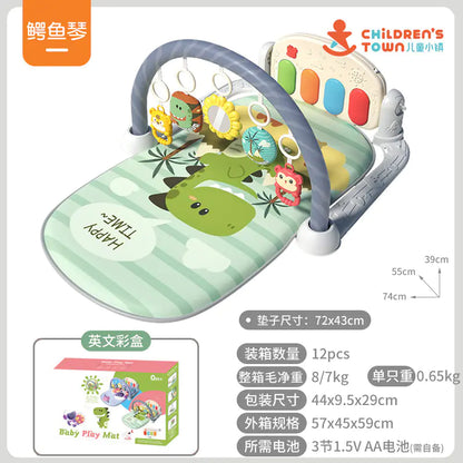 Baby Gym Play Mat with Music Piano for Infants