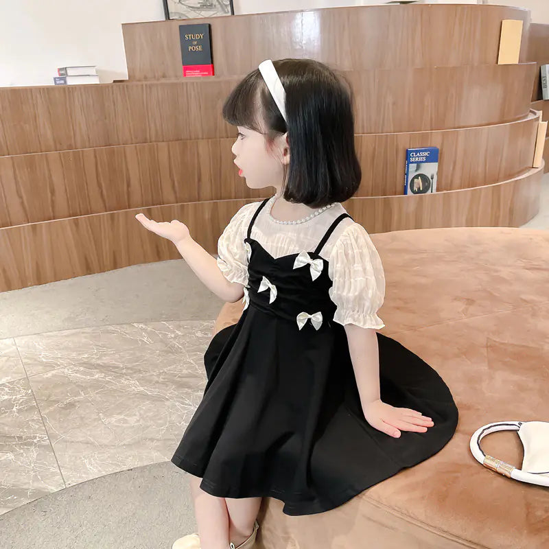 Korean Style Bow Baby Princess Dress for Kids