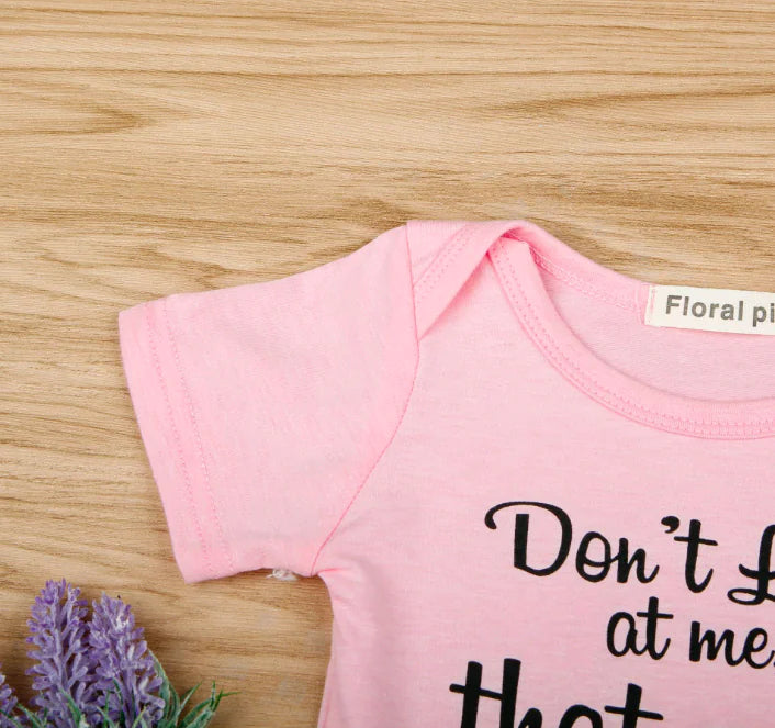 Printed Short Sleeve Baby Romper Outfit