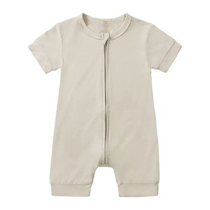Summer Soft Fiber Baby Zipper Romper for Newborns