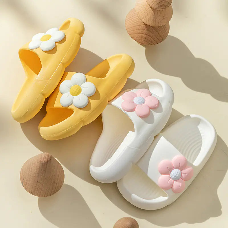 Cute Cartoon Flower Slippers for Kids (Ages 3-12)