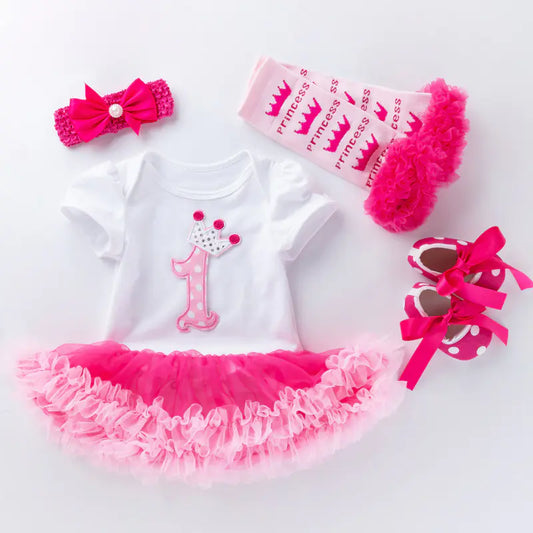High-Quality Cotton Baby Pink Romper Dress