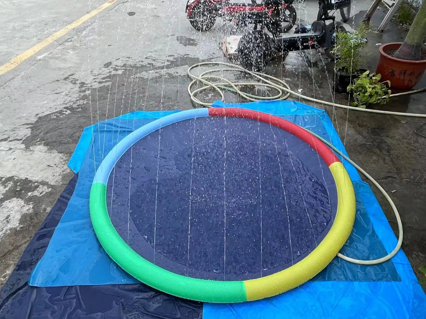 PVC Sprinkler Mat 170cm for Kids Outdoor Play