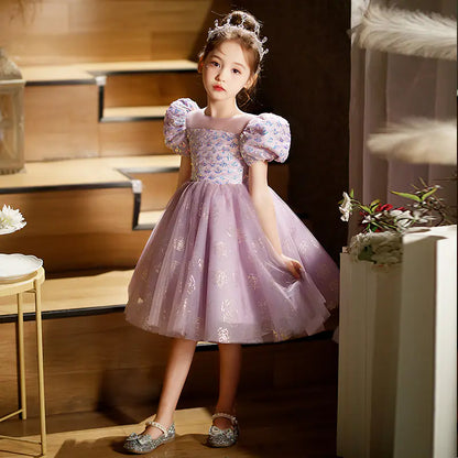 Girls Princess Dress for Piano Performance Costume