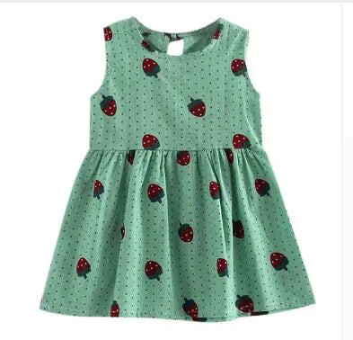 Summer Cotton-Linen Princess Dress for Girls