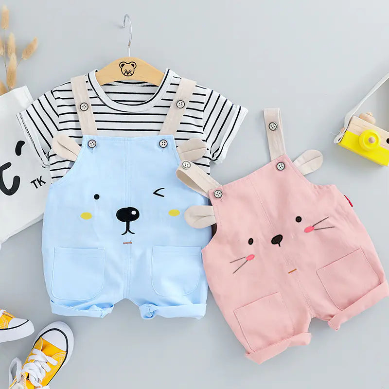 Baby Summer Overalls Suit for Boys and Girls (Two-Piece)