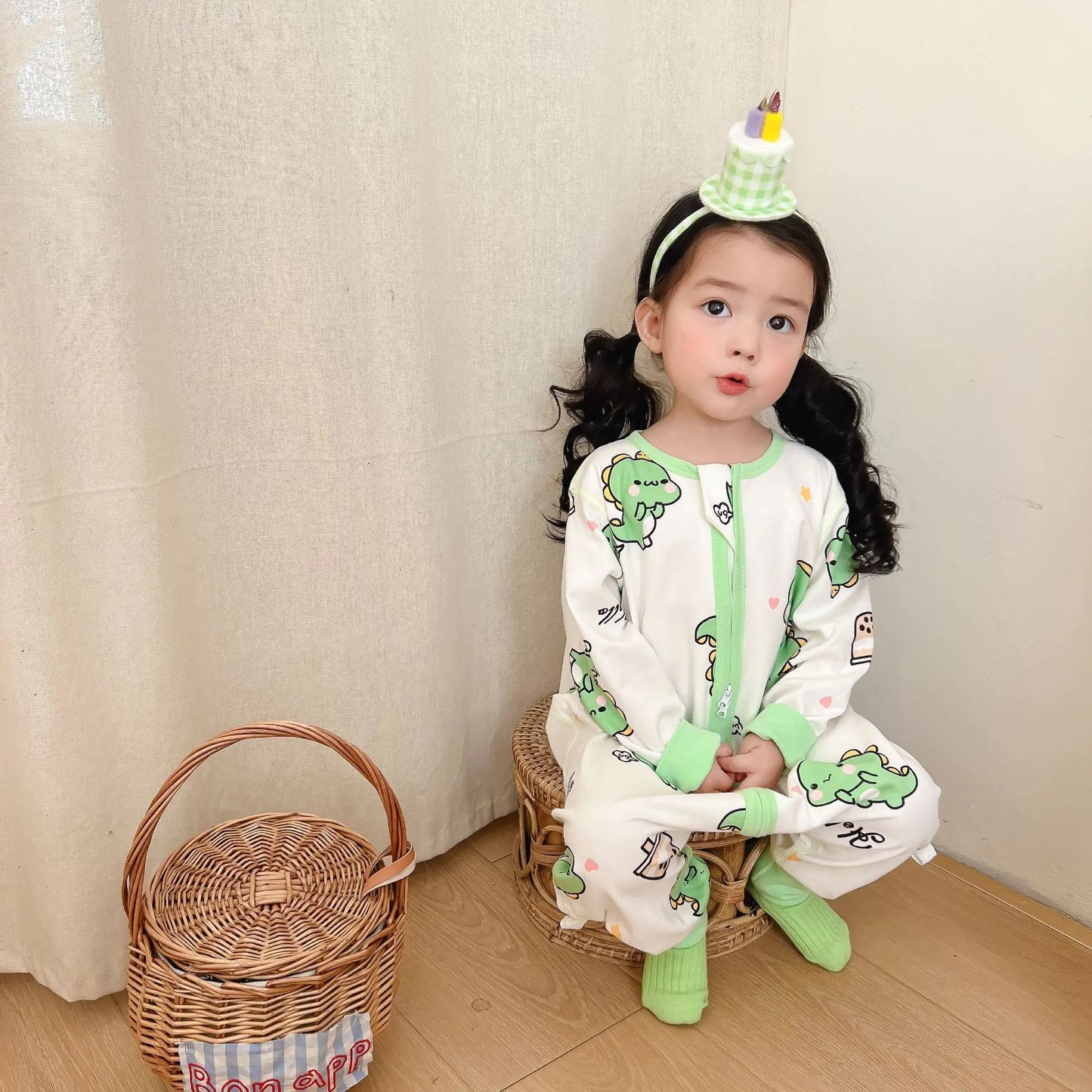 Cotton Sleeping Bag for Kids - Long Sleeve & Split Legs