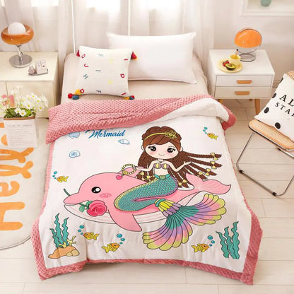Cartoon Children's Doudou Blanket for Infants and Toddlers