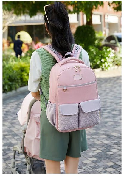 Large Capacity Multi-Pocket Mummy Diaper Bag Backpack