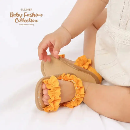 Lace Trim Baby Sandals for Toddlers and Infants