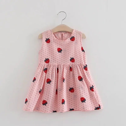 Korean Style Sleeveless Summer Dress for Girls