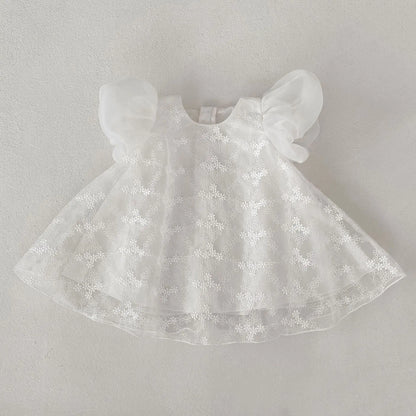 Baby Princess Cotton Lace Dress for 100-Day Celebration
