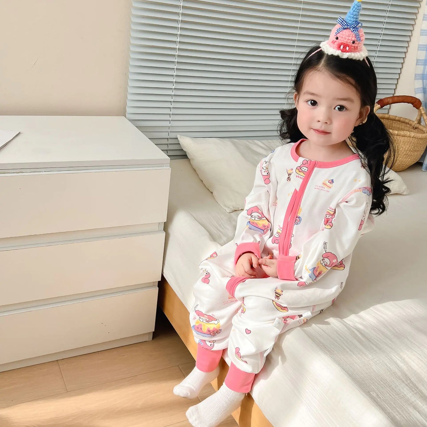 Cotton Sleeping Bag for Kids - Long Sleeve & Split Legs