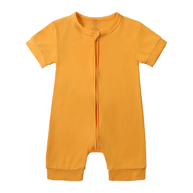 Summer Soft Fiber Baby Zipper Romper for Newborns