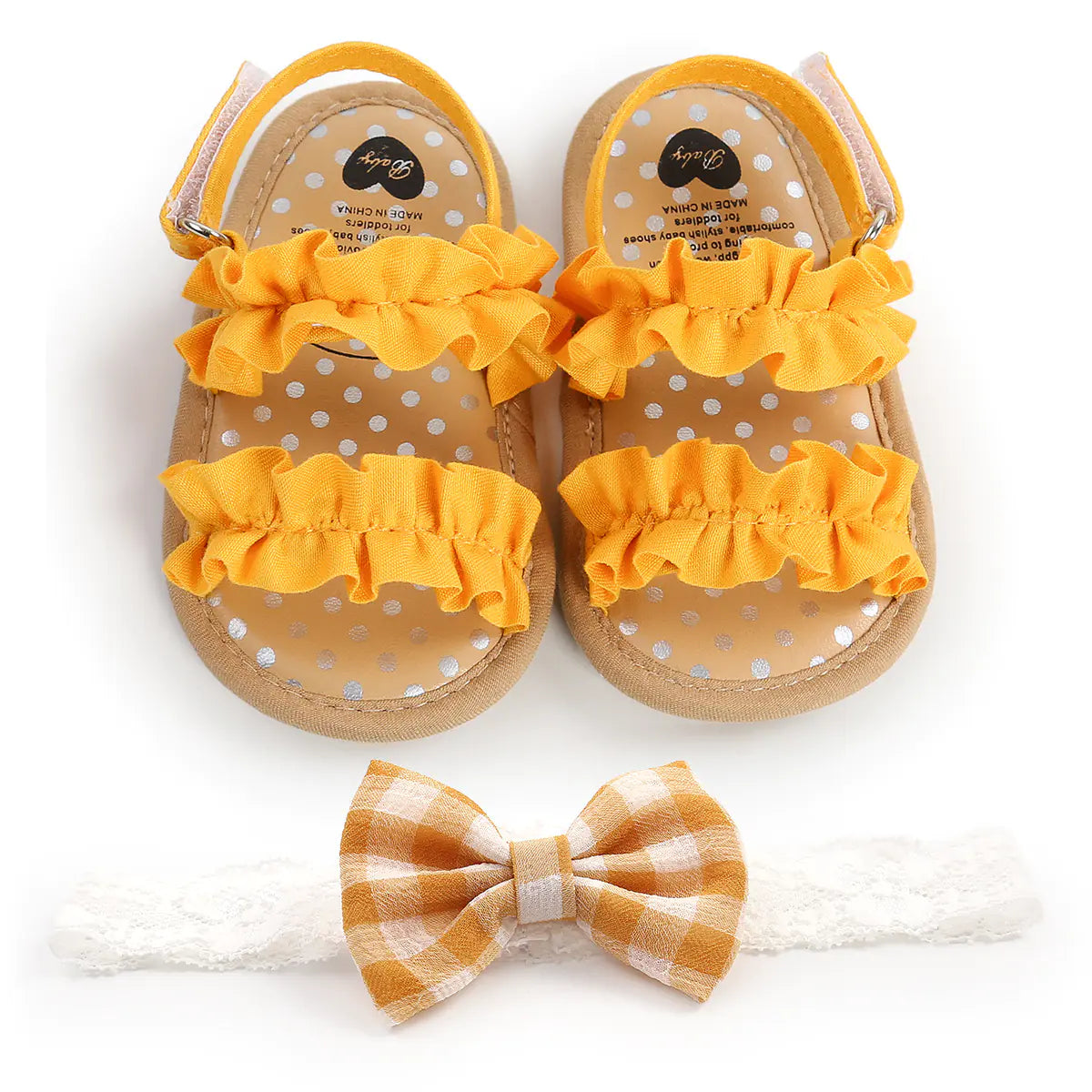Lace Trim Baby Sandals for Toddlers and Infants