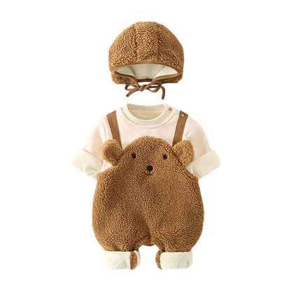 Cute Cartoon Baby Autumn Bodysuit Set for Newborns
