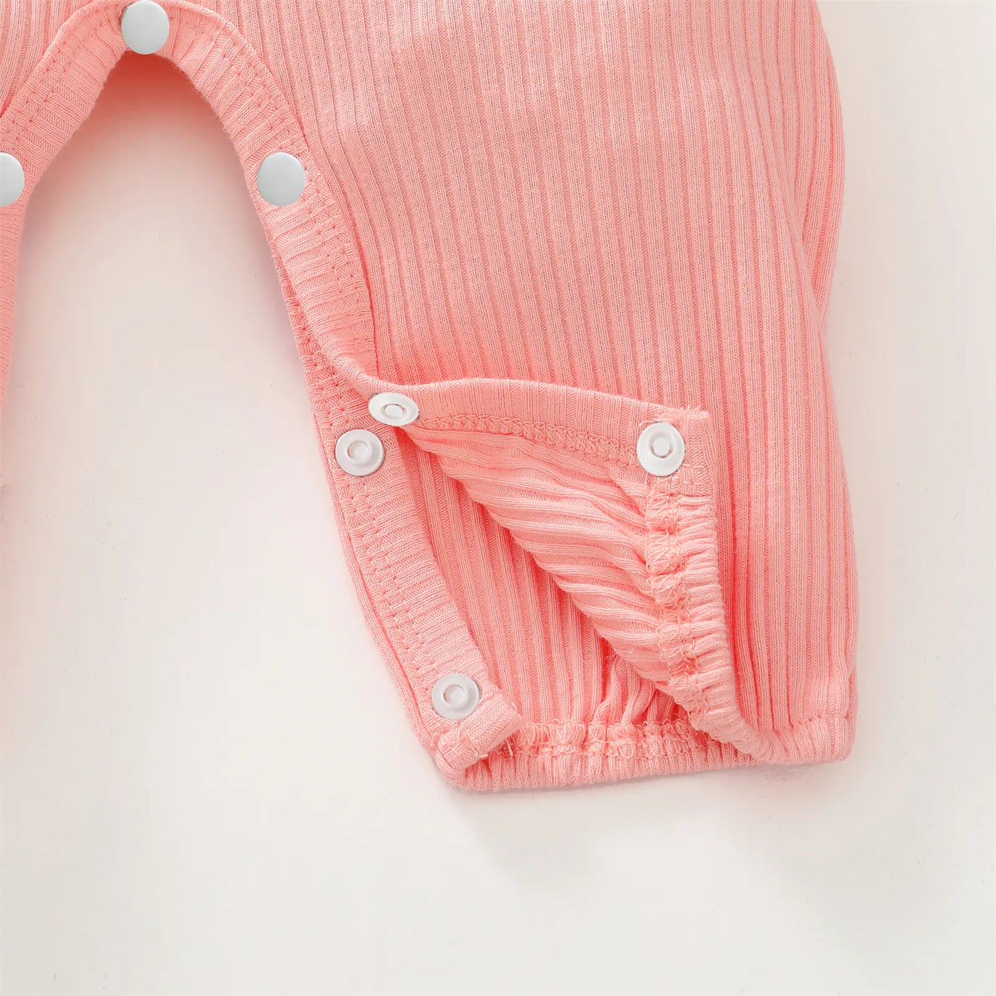 Baby Girl 2pcs Cotton Ribbed Romper and Headband Set