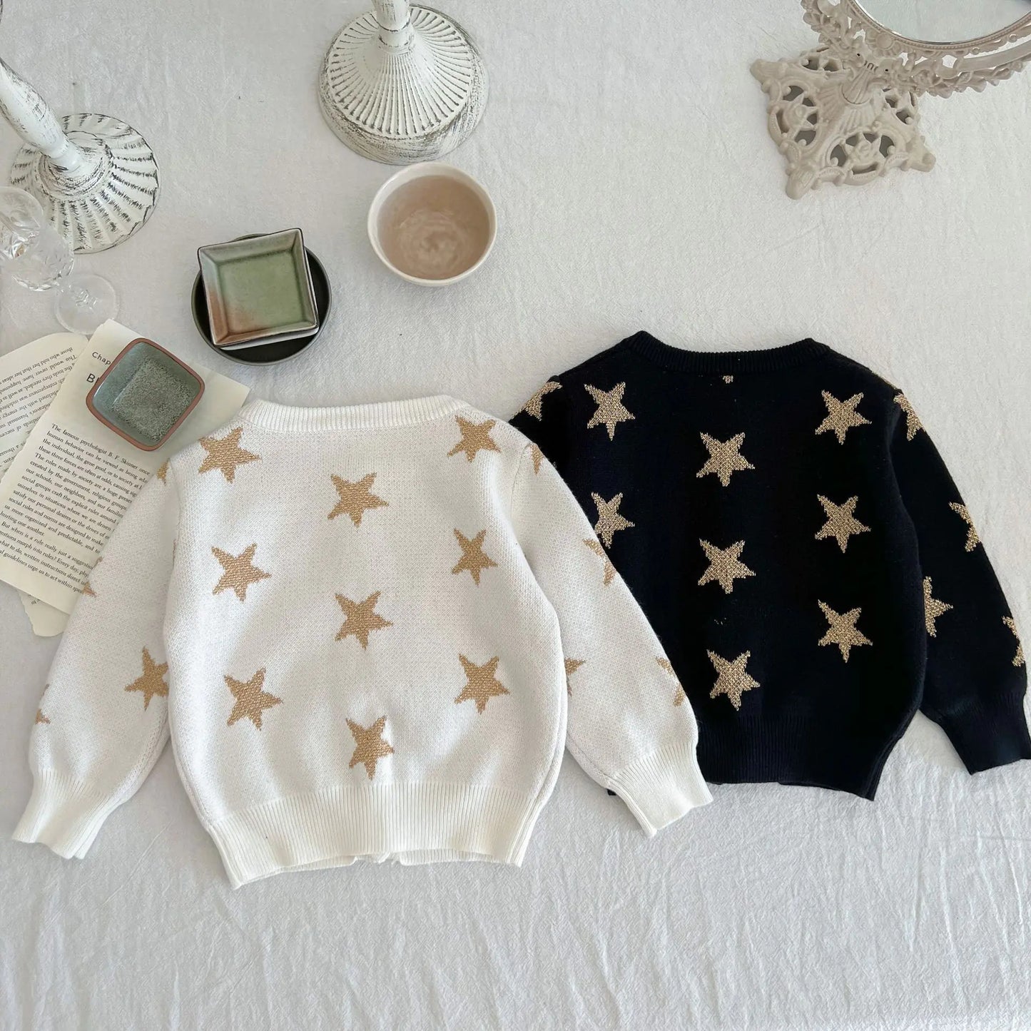 Baby Knitted Cardigan with Star Design for Ages 1-3
