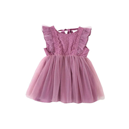 Amu Monkey Baby Tulle Lace Princess Dress for Girls